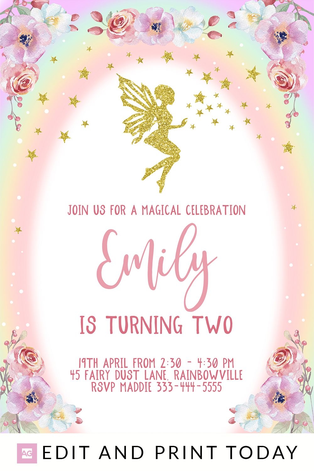 Fairy Invitation Template Free Web 16 Fairy Tale Birthday Invitation 