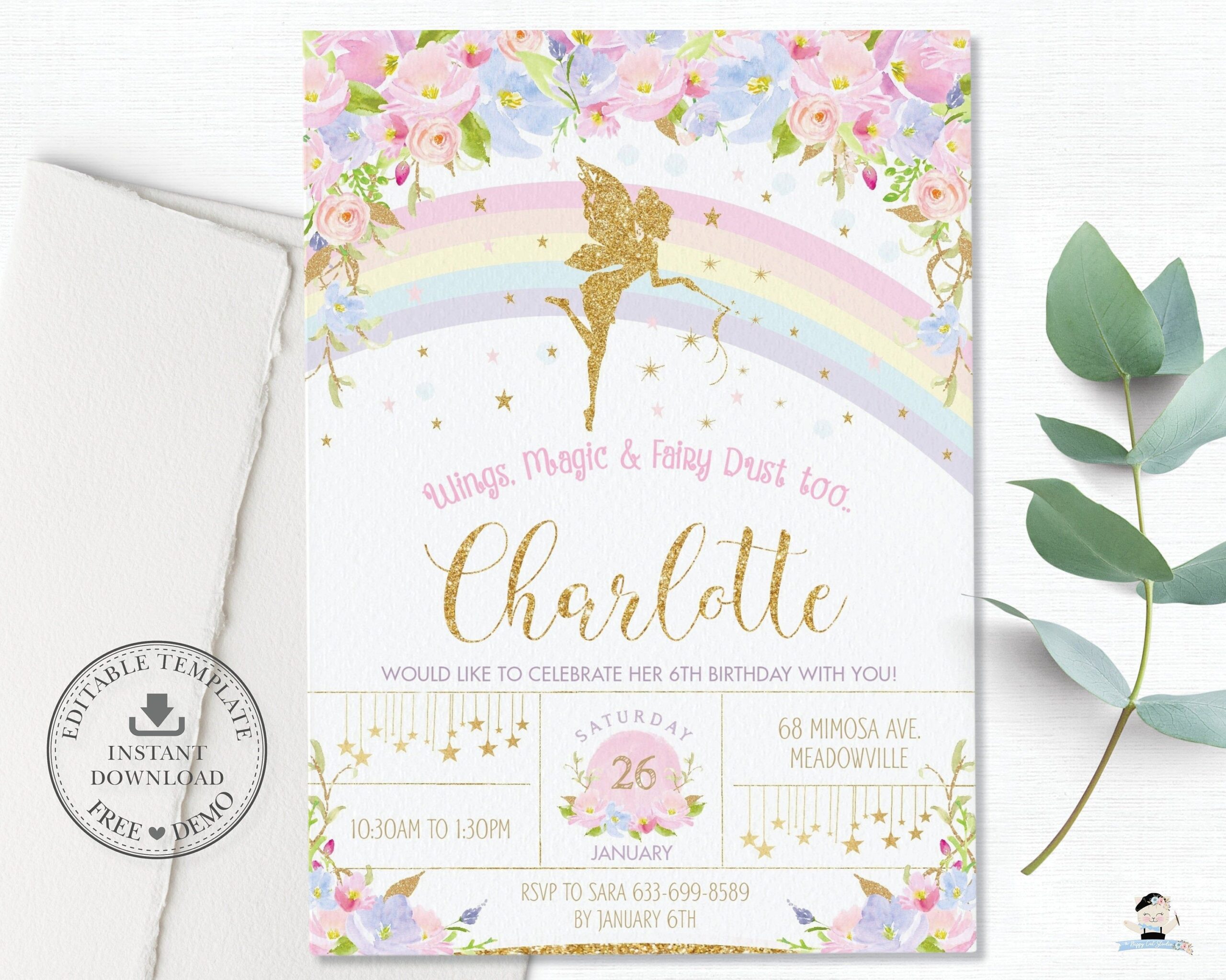Fairy Invitation Template Printable Word Searches