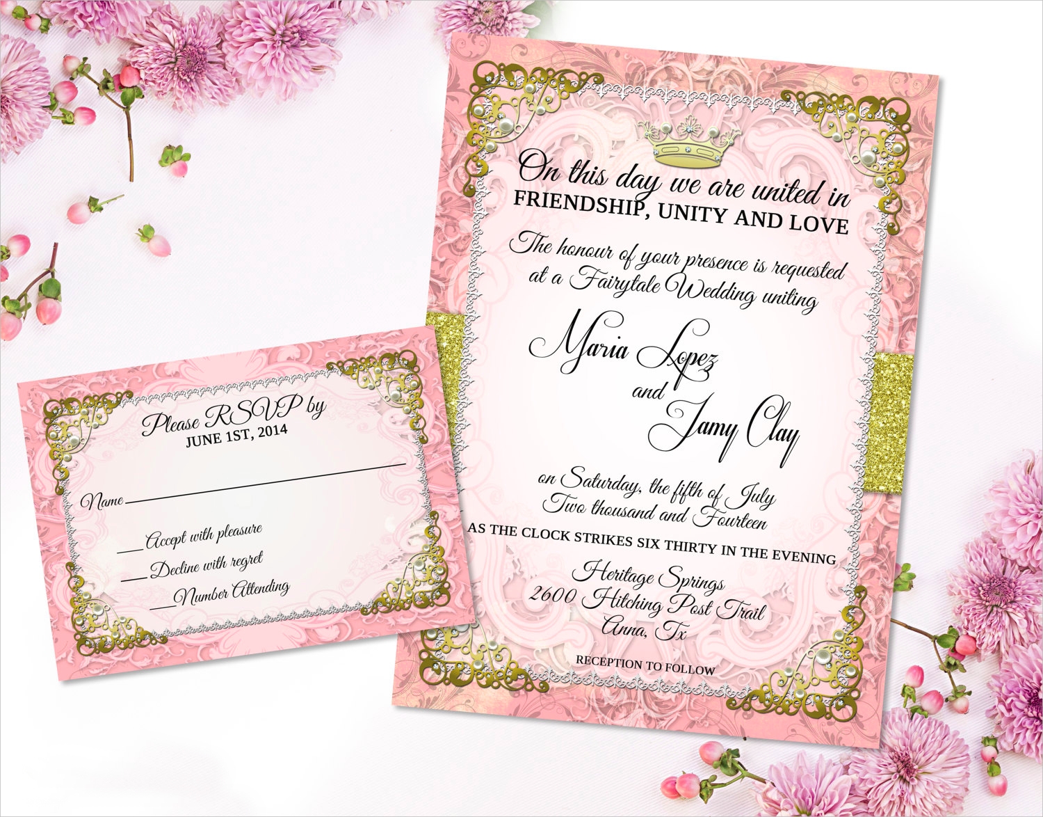 fairytale wedding invitation templates
