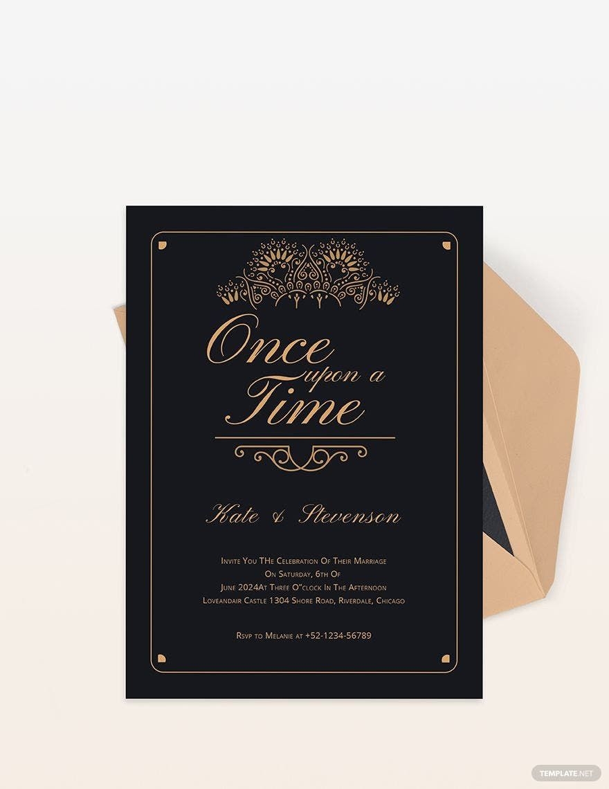 Fairytale Wedding Invitation Template In Word PSD Pages Illustrator