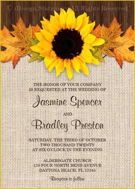 Fall Invitation Templates Free Of Fall Wedding Invitation Template 15 