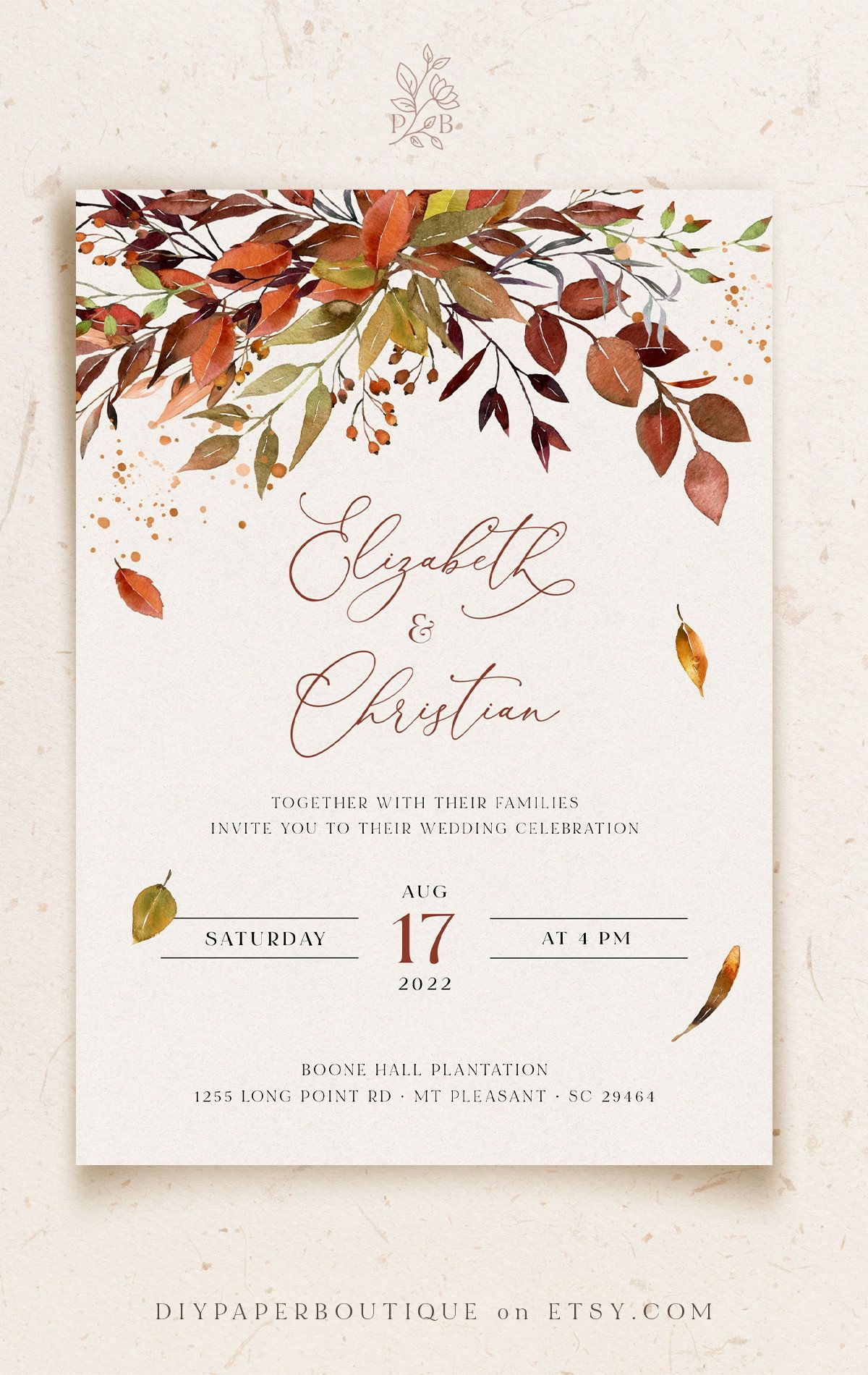 Fall Invite Template Printable Word Searches