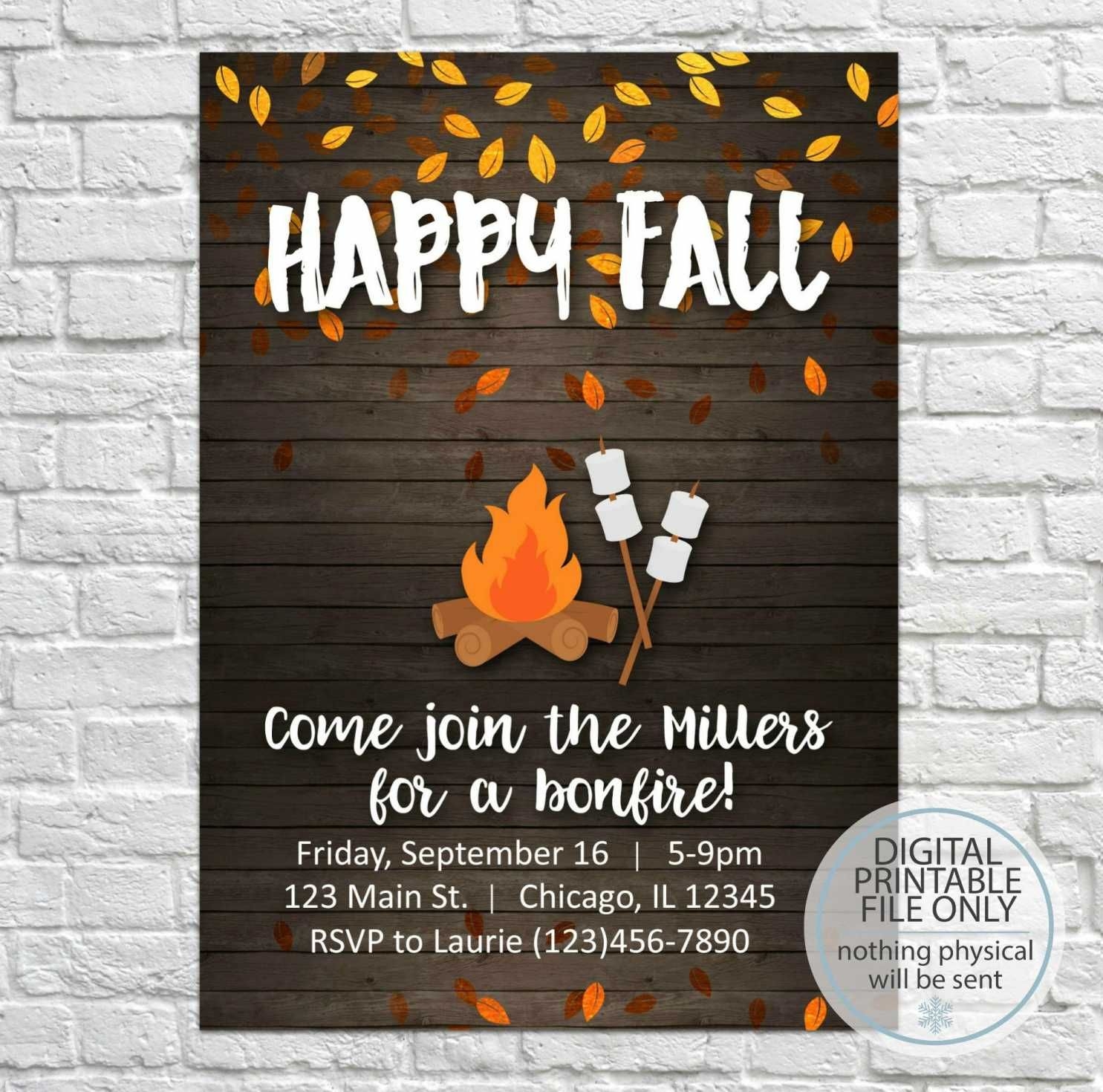 fall party invitations free templates