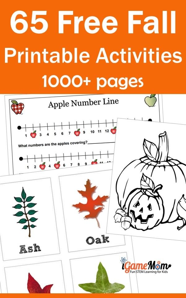 fall printable activities for toddlers