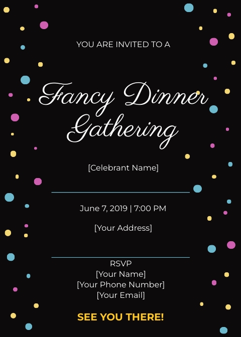 fancy dinner invitation template
