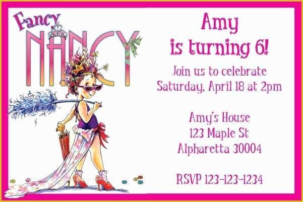 fancy nancy invitation template free