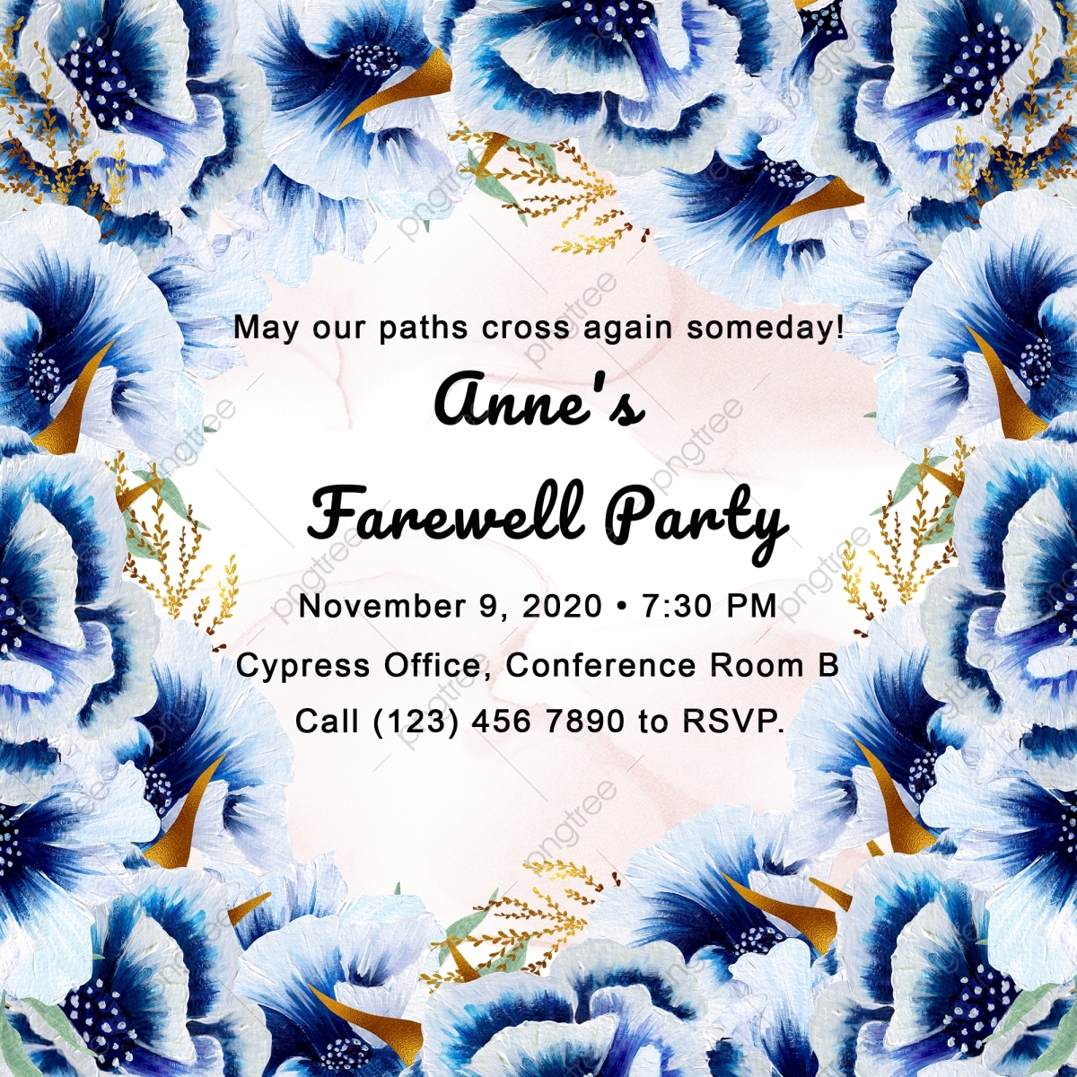farewell invitation card template