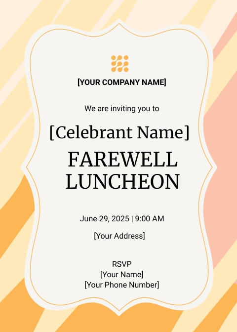 Farewell Luncheon Invitation Template Edit Online Download Example