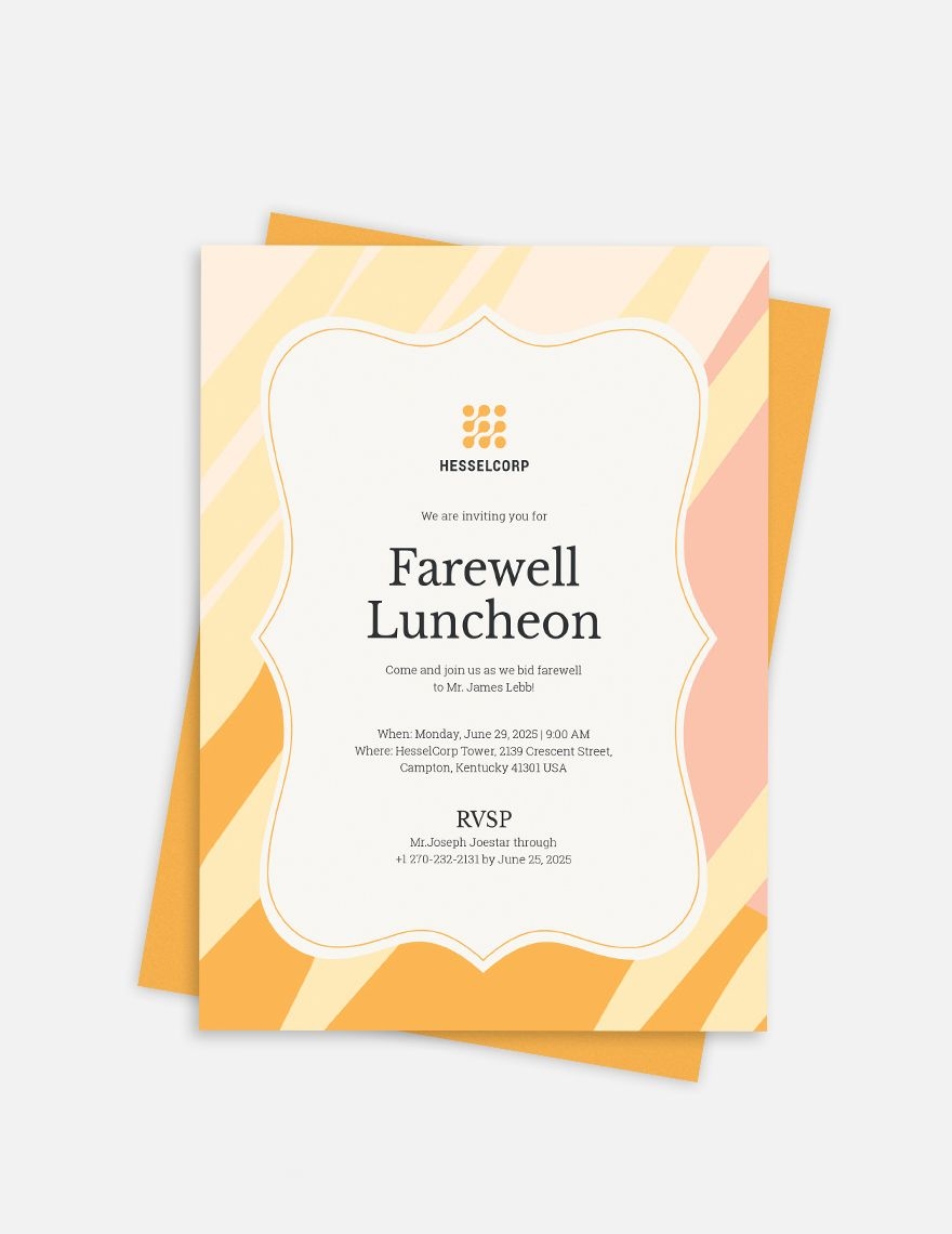 Farewell Luncheon Invitation Template In Publisher Word Illustrator 