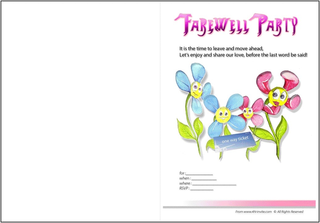 farewell luncheon invitation template