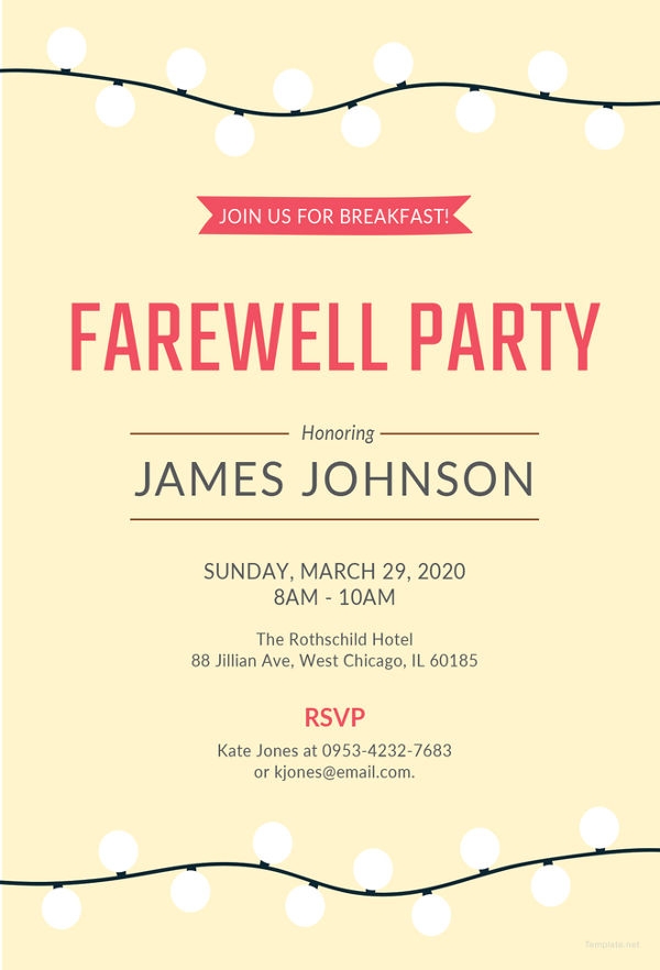 Farewell Party Invitation Template 29 Free PSD Format Download 