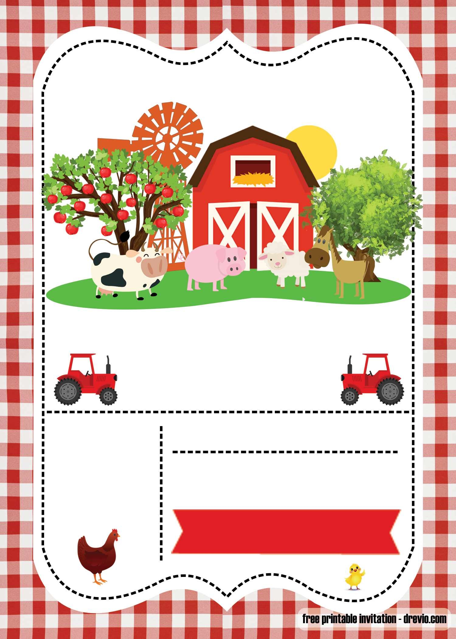 farm invitation template free
