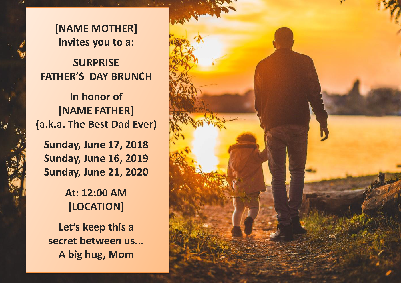 Father 39 s Day Invite Template