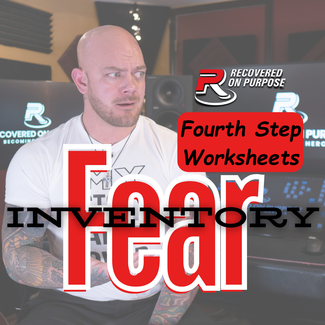 Fear Inventory Worksheet AA 4th Step Worksheets