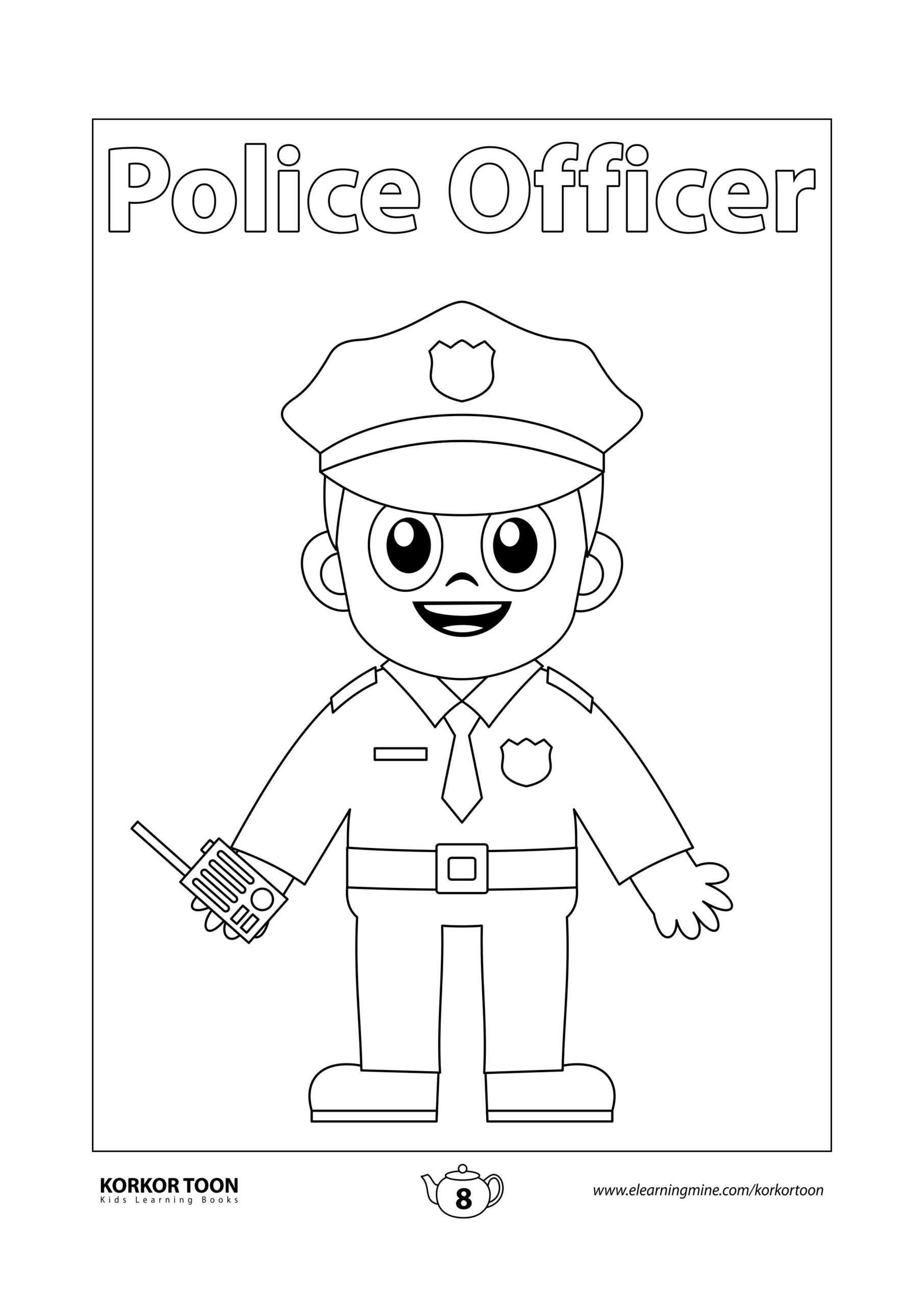 Police Officer Color Page