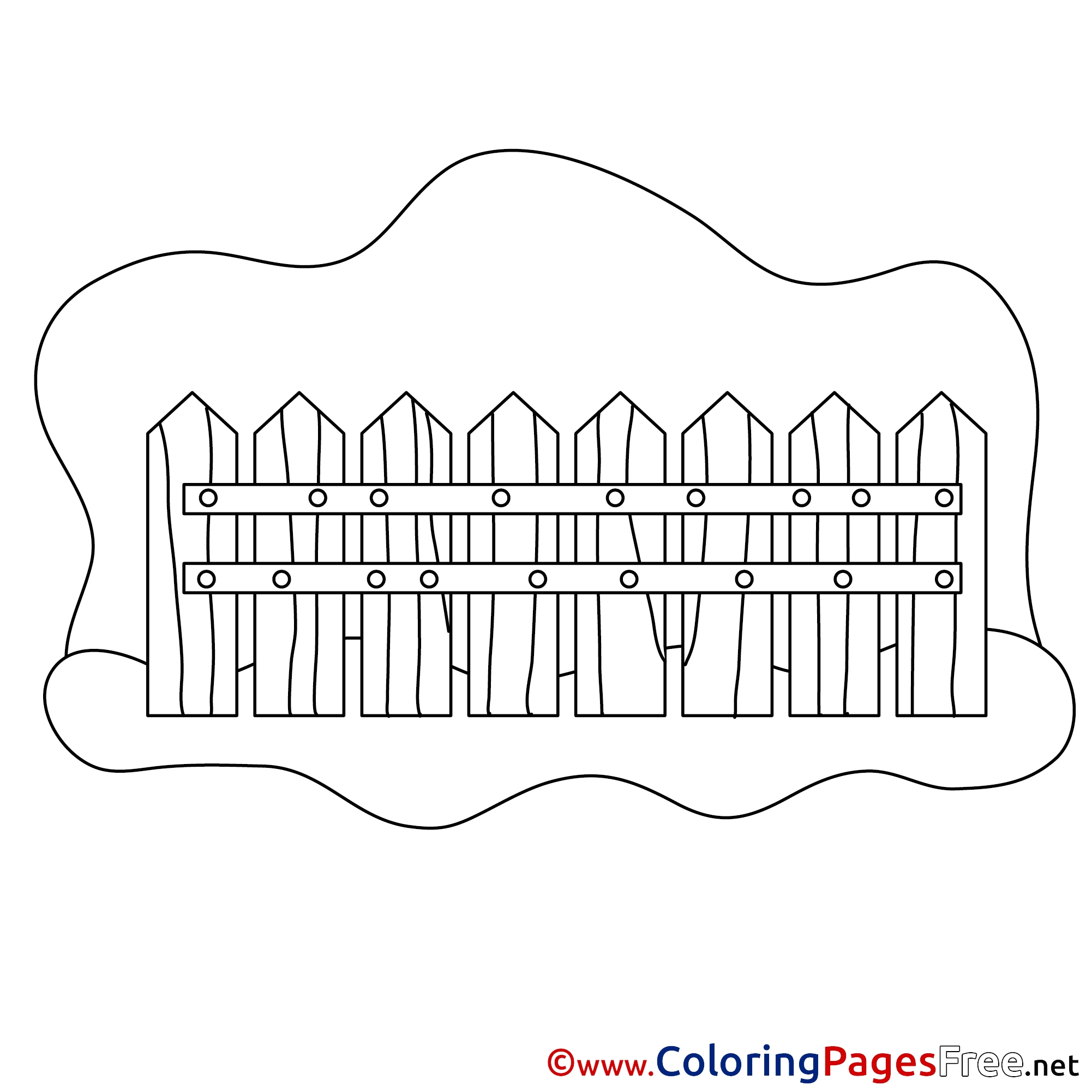 Fence For Free Coloring Pages Download