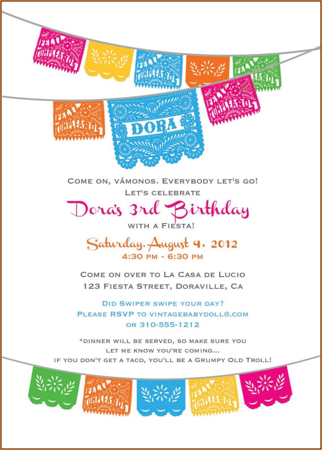 Fiesta Invitations Templates Free Template 1 Resume Examples 