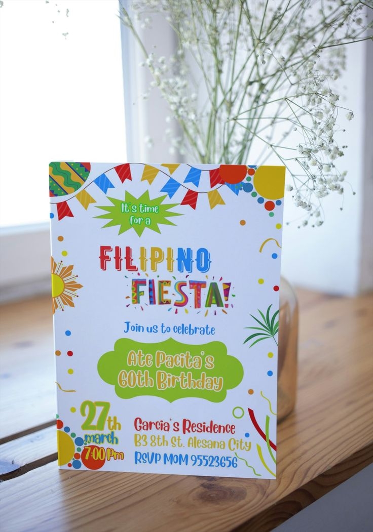 Filipino Fiesta Invitation Template For All Ages Fiesta Theme Party 