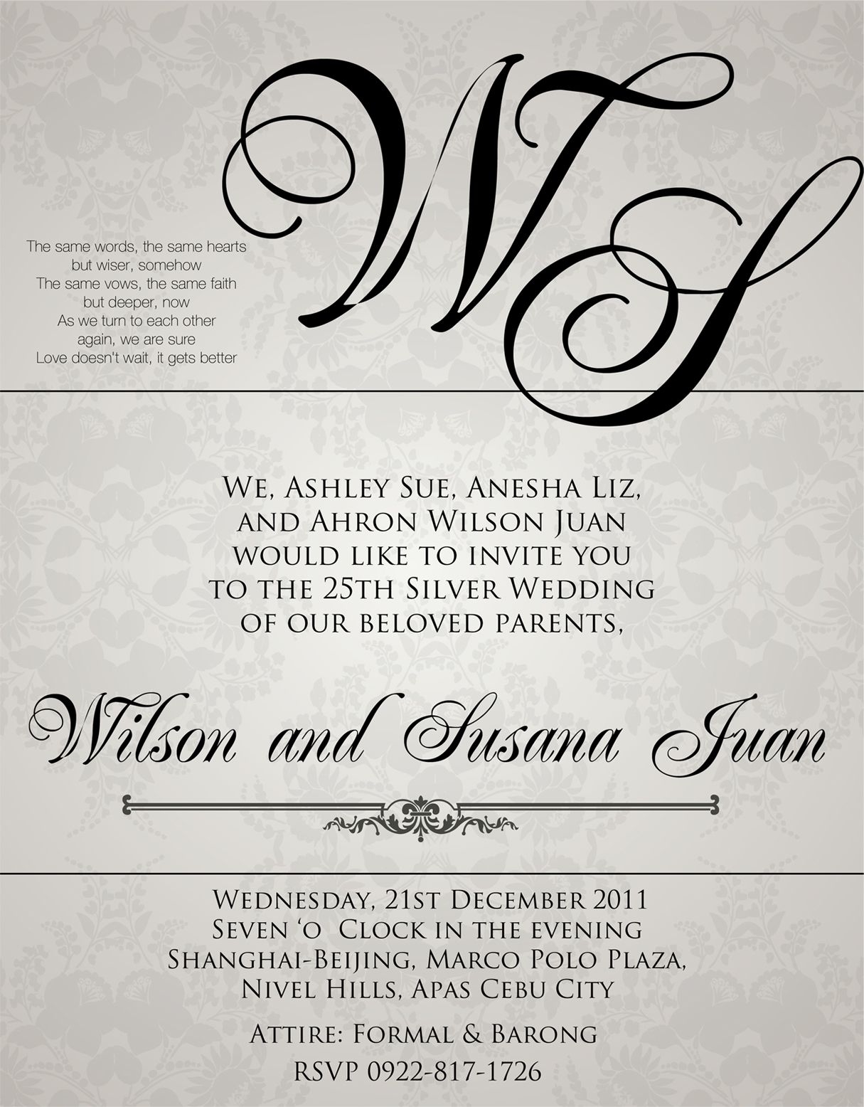 Filipino Wedding Invitation Templates