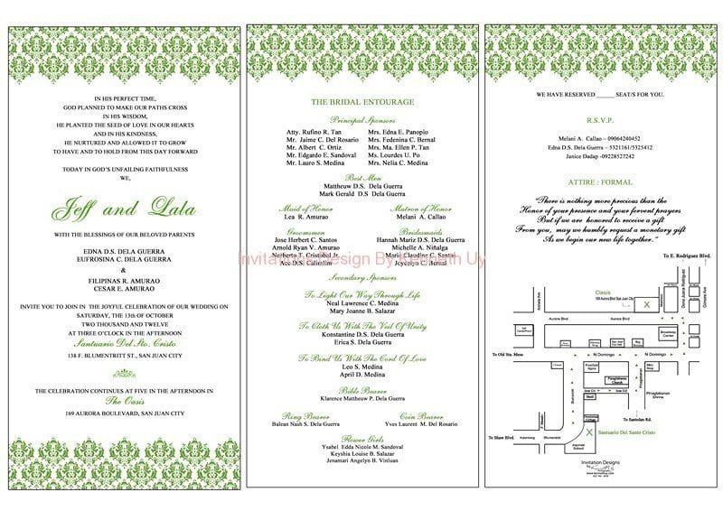 filipino wedding invitation templates