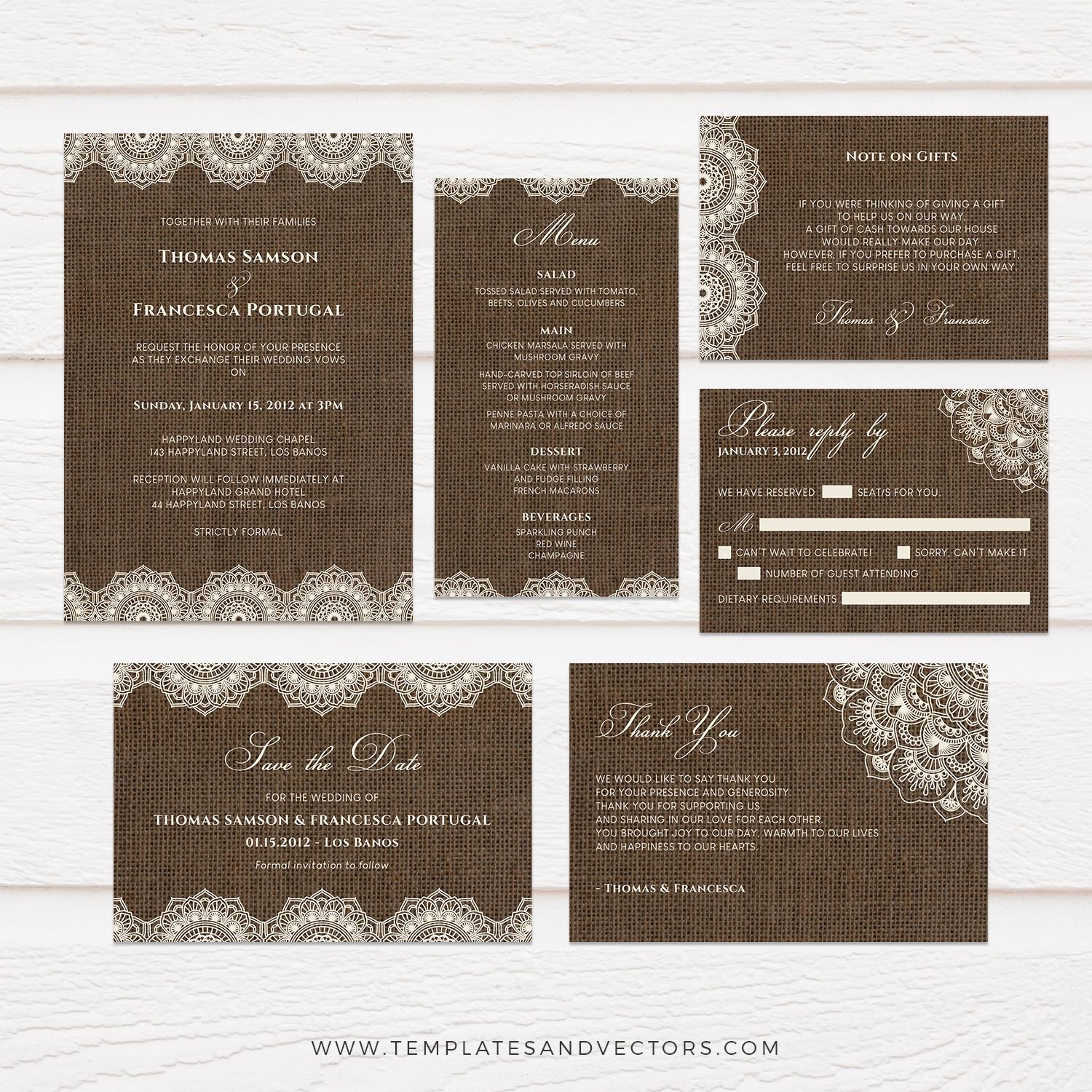 Filipino Wedding Invitation Templates