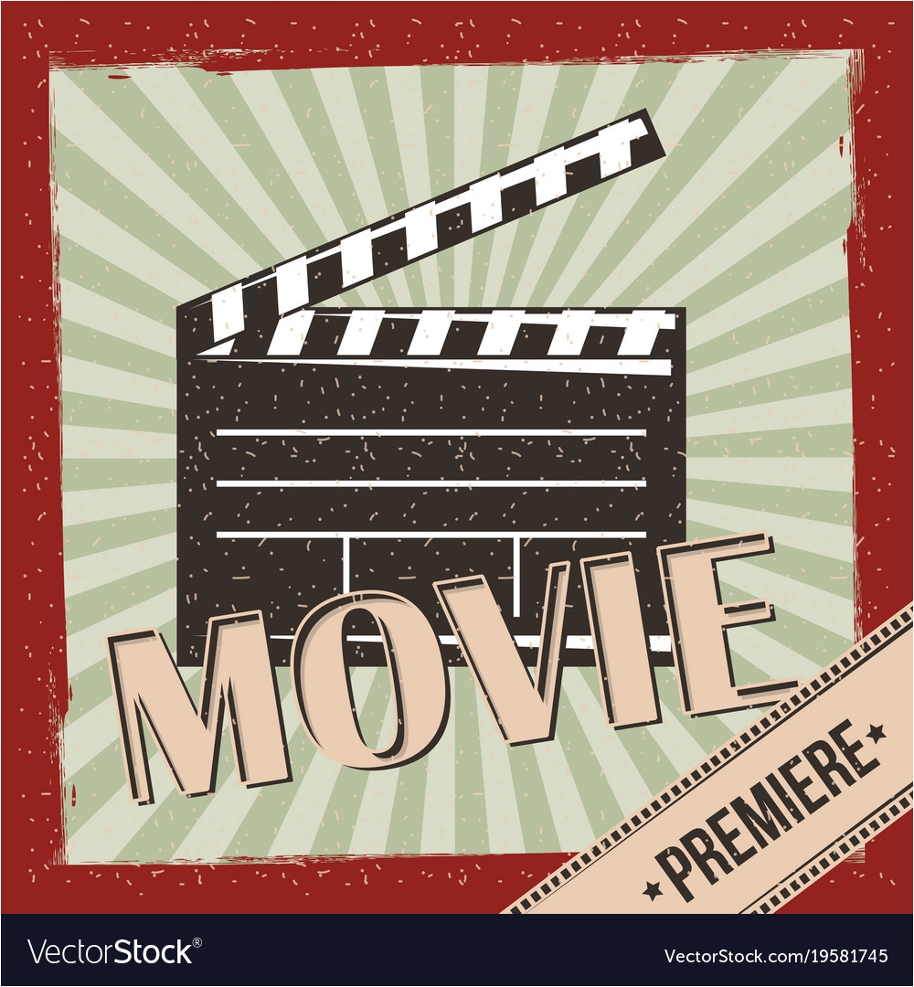 Film Premiere Invitation Template Movie Film Premiere Retro Invitation 