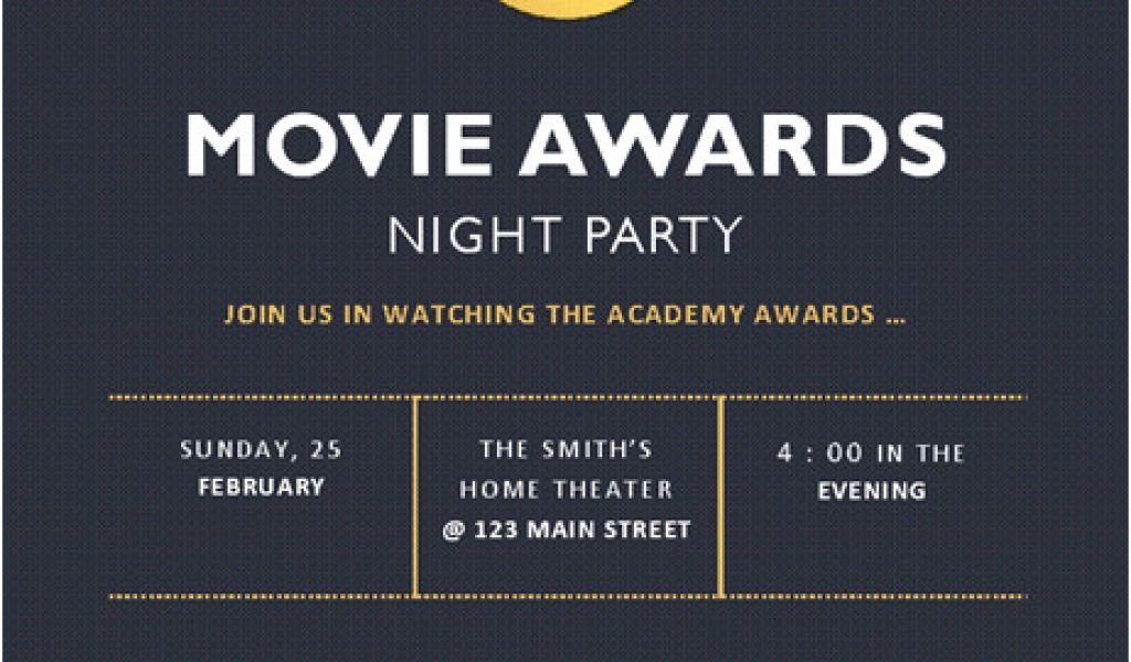 film premiere invitation template