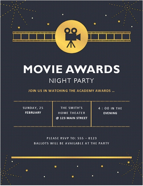 Film Premiere Invitation Template Movie Invitation Template Images 