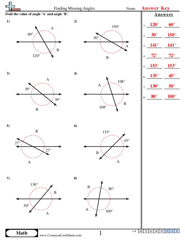 Finding Missing Angles Worksheet Download Worksheets Library