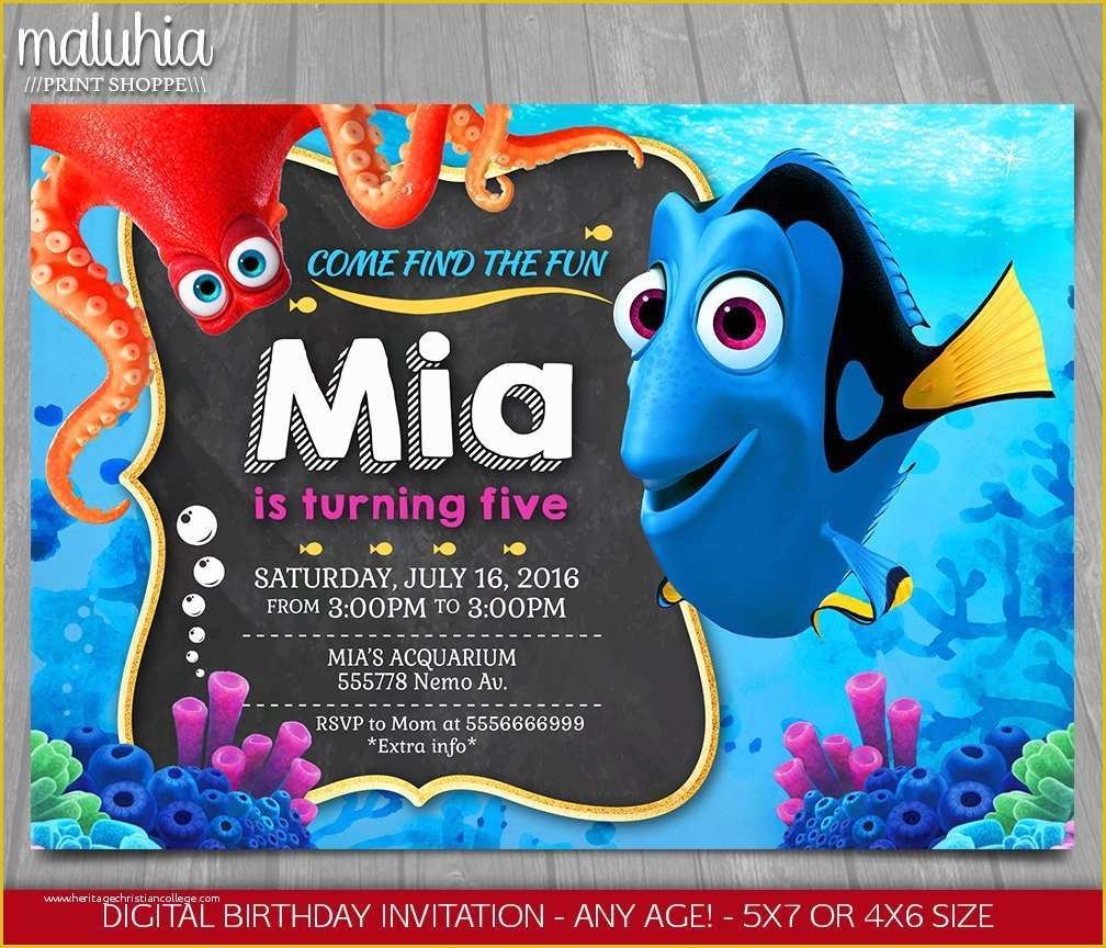 finding nemo birthday invitations template