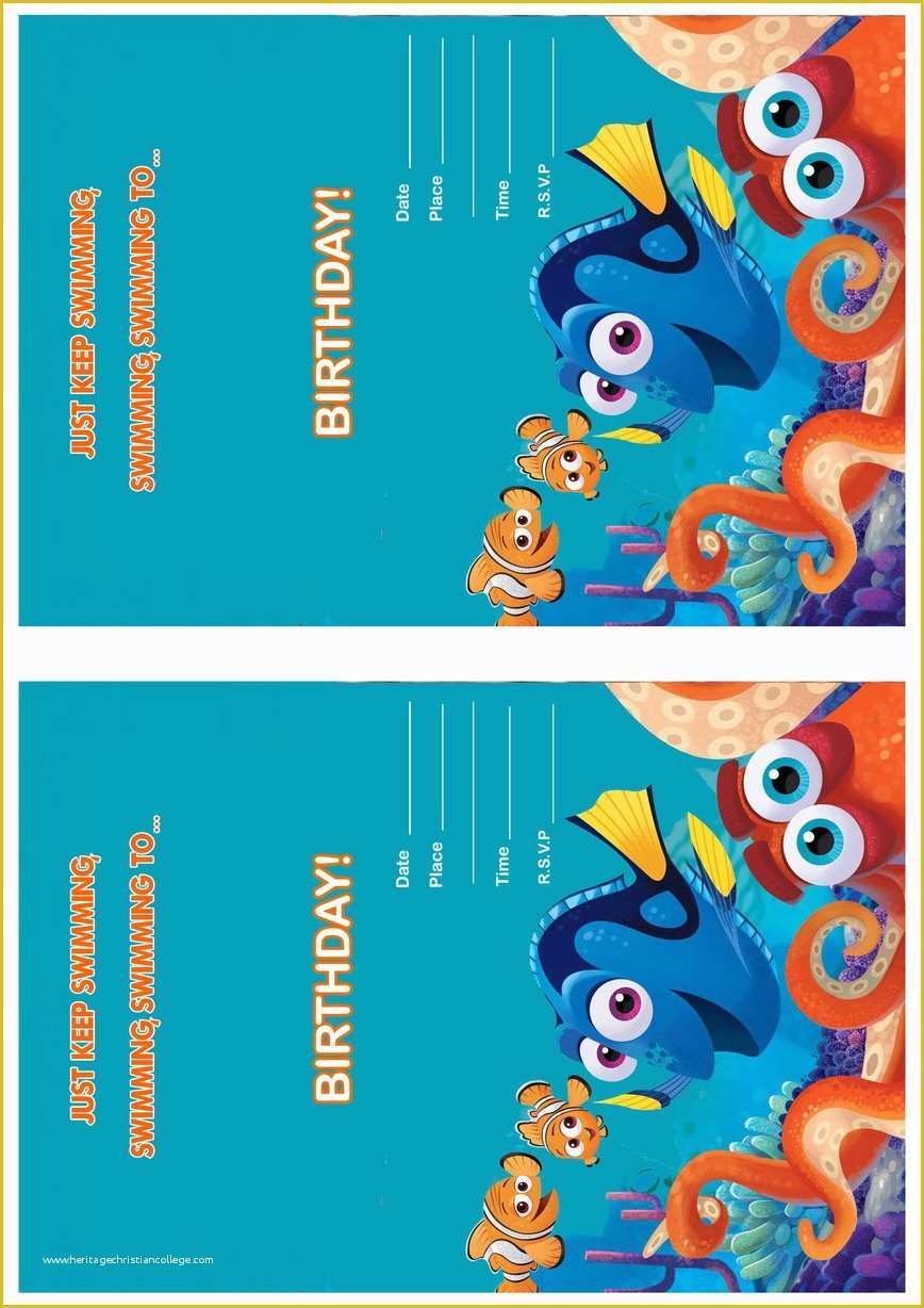 Finding Nemo Invitation Template Free Of Finding Nemo Invitations
