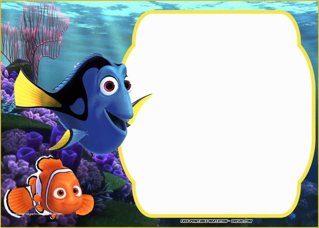 finding nemo invitations template
