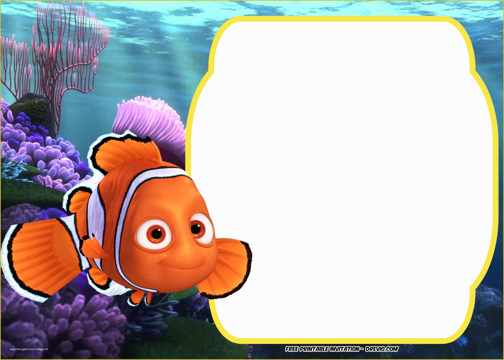 Finding Nemo Invitation Template Free Of Free Finding Dory Baby Shower 