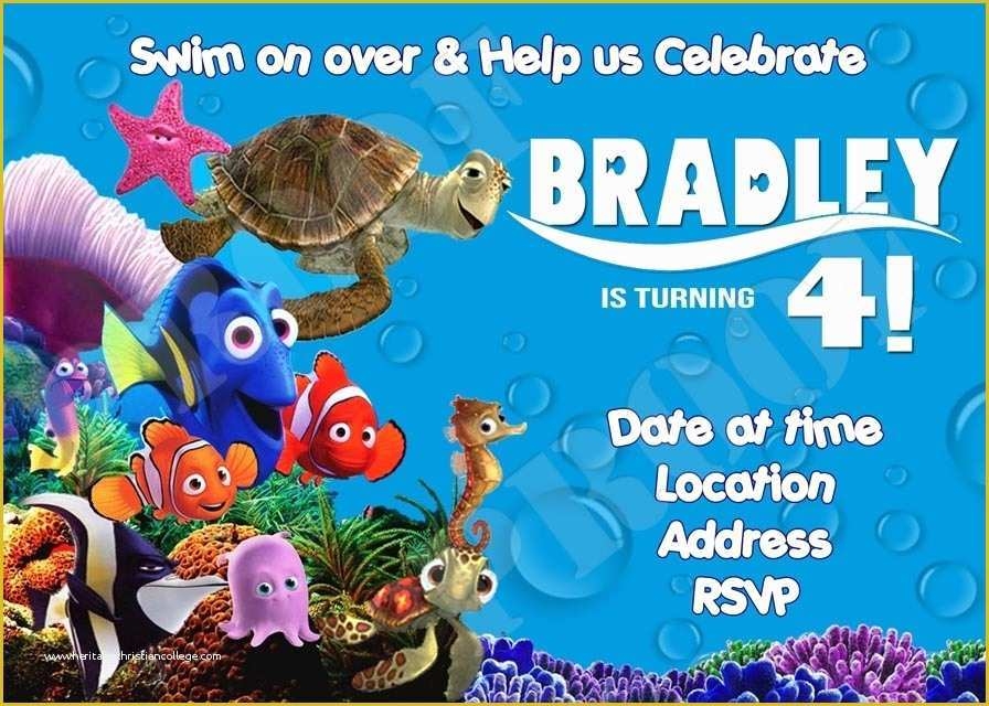 finding dory invitation template free