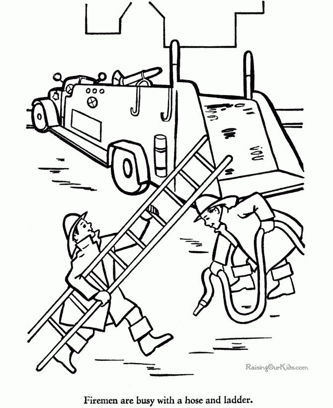 Fire Engine Coloring Pages Coloring Home