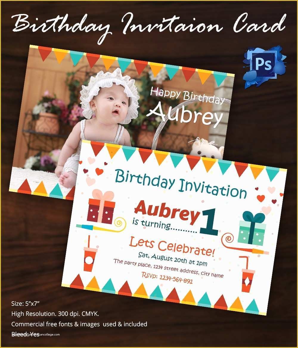 First Birthday Invitation Templates Free Download Of Birthday