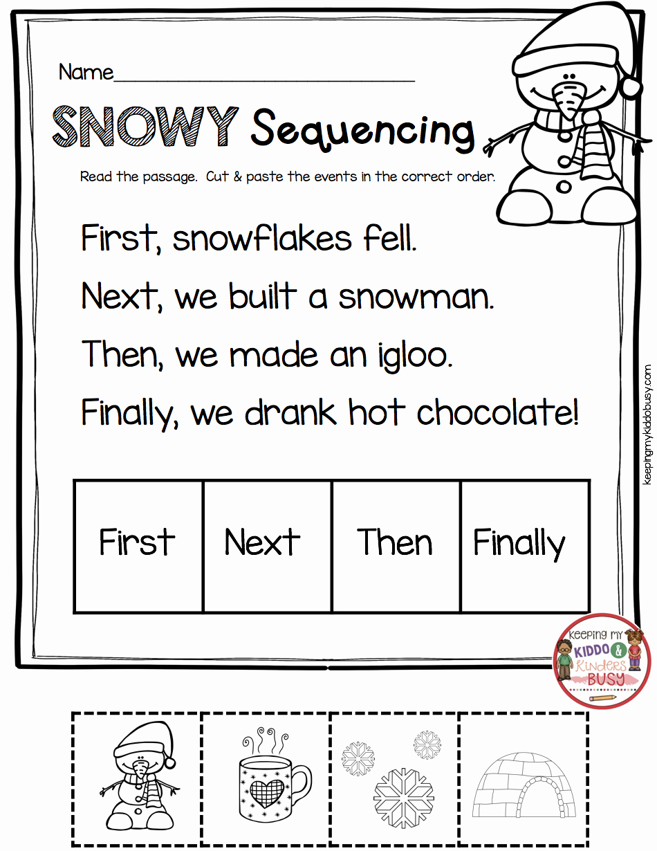 sequencing events worksheets
