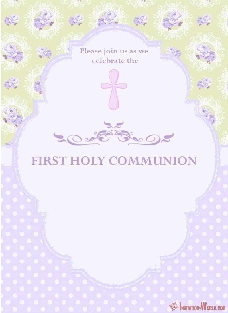 First Holy Communion Invitation Free Invitation World