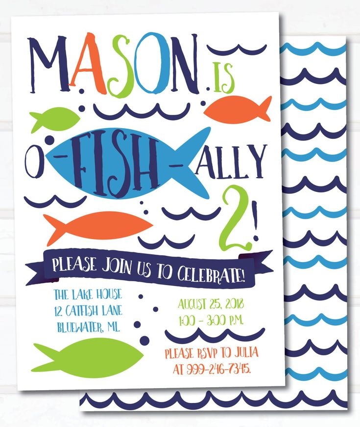 fish birthday invitation templates