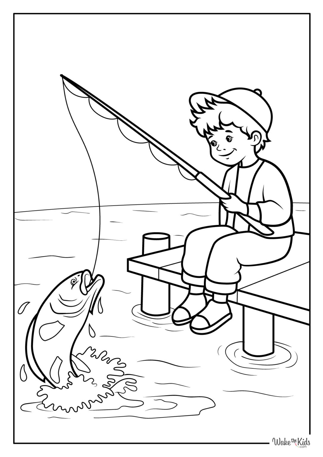 fishing coloring pages free