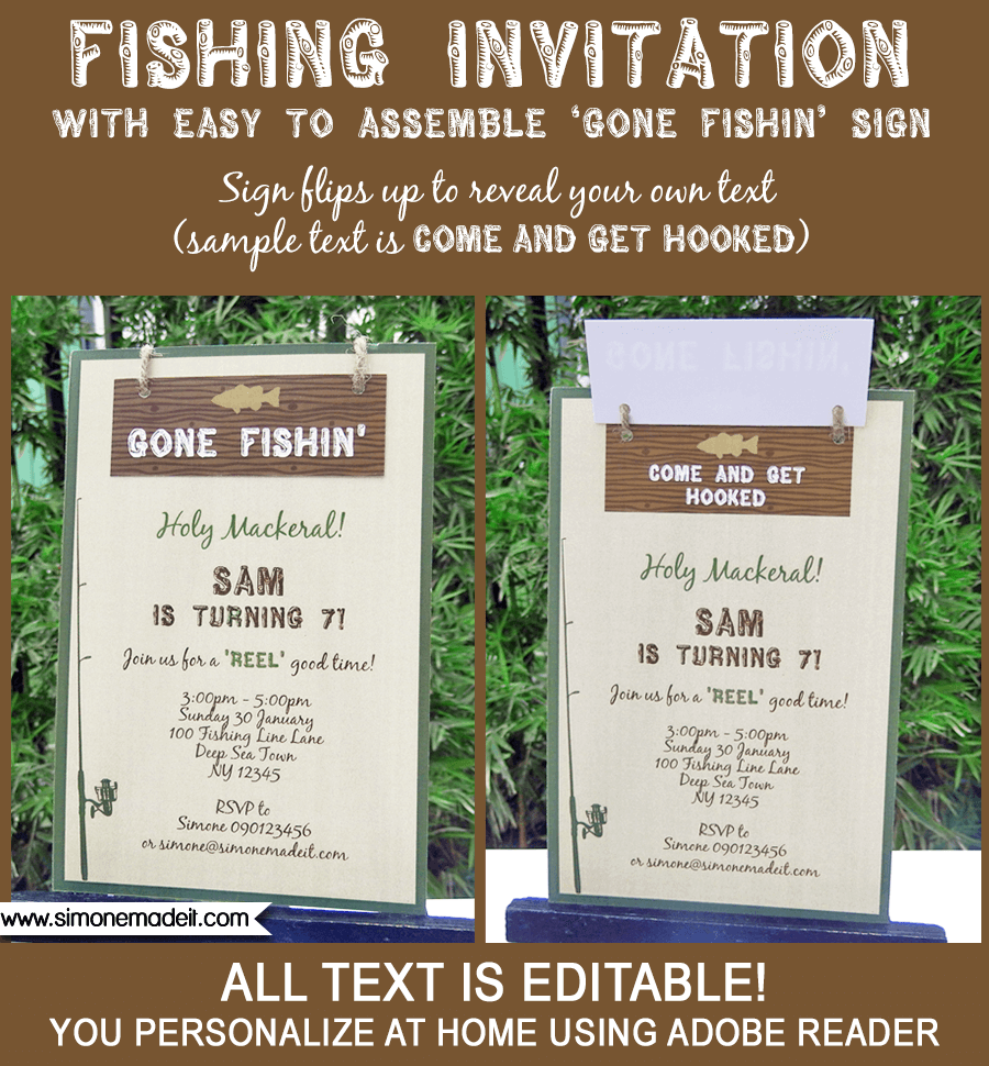 fishing party invitation templates free
