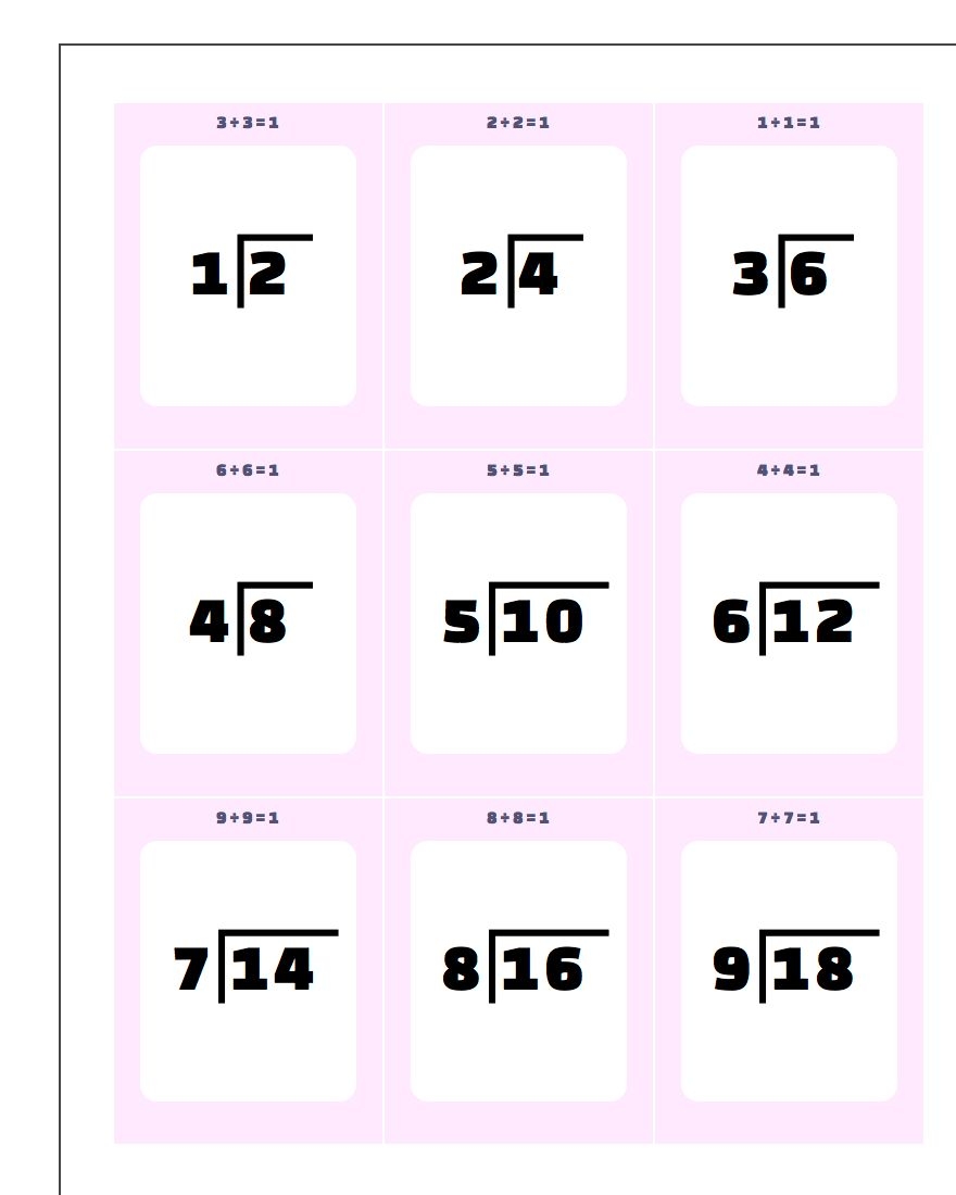 Fitfab 8 Times Table Flash Cards Printable