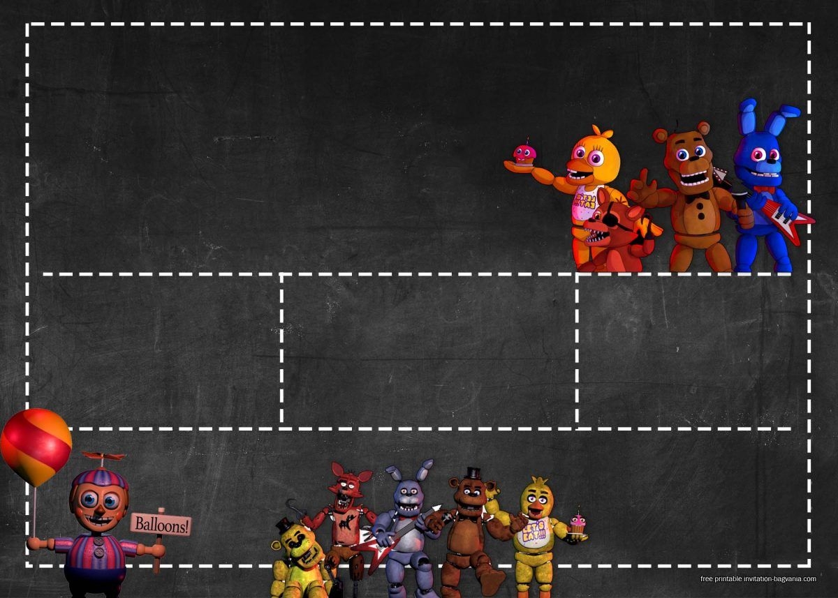 Five Nights At Freddys Birthday Invitation Template Free Content