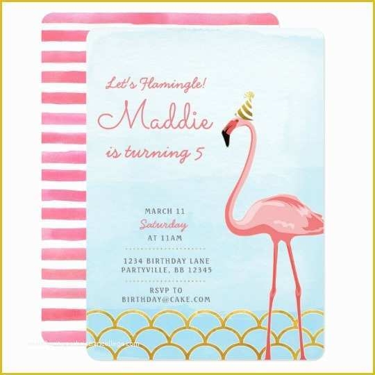 Flamingo Invitation Template Free Of Flamingo Birthday Invitation 