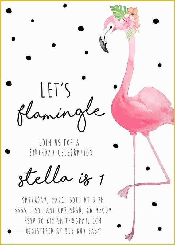Flamingo Invitation Template Free Of Flamingo Birthday Invitation