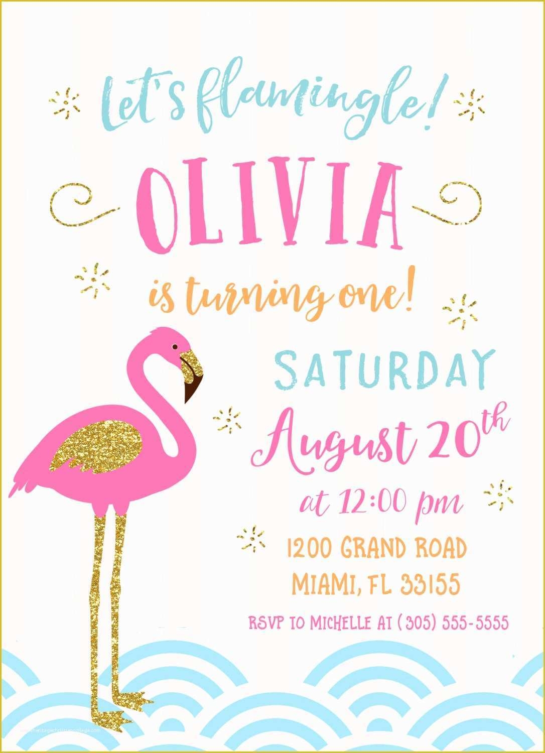 Flamingo Invitation Template Free Of Flamingo Invitation Let S 