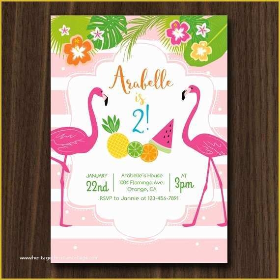 Flamingo Invitation Template Free Of Flamingo Invite Flamingo Hawaiian
