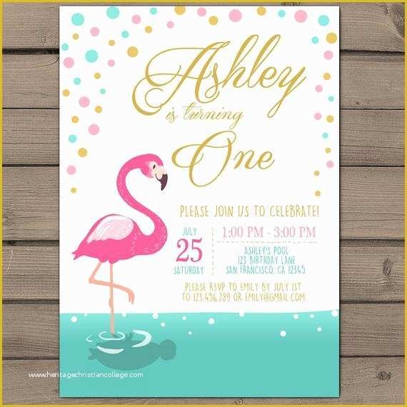 Flamingo Invitation Template Free Of Flamingo Party Invitation Flamingo