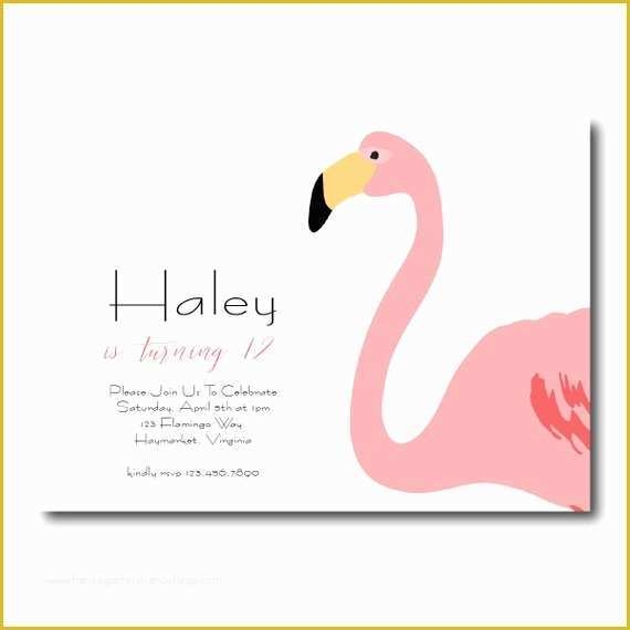 Flamingo Invitation Template Free Of Free Printable Flamingo Birthday 