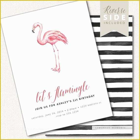 Flamingo Invitation Template Free Of Free Printable Flamingo Birthday 